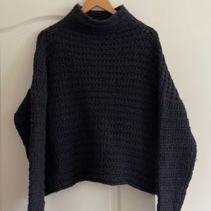 🖤Free People Crop Black Sweater